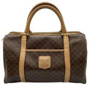 セリーヌ CELINE マカダム柄 ミニボストンバッグ