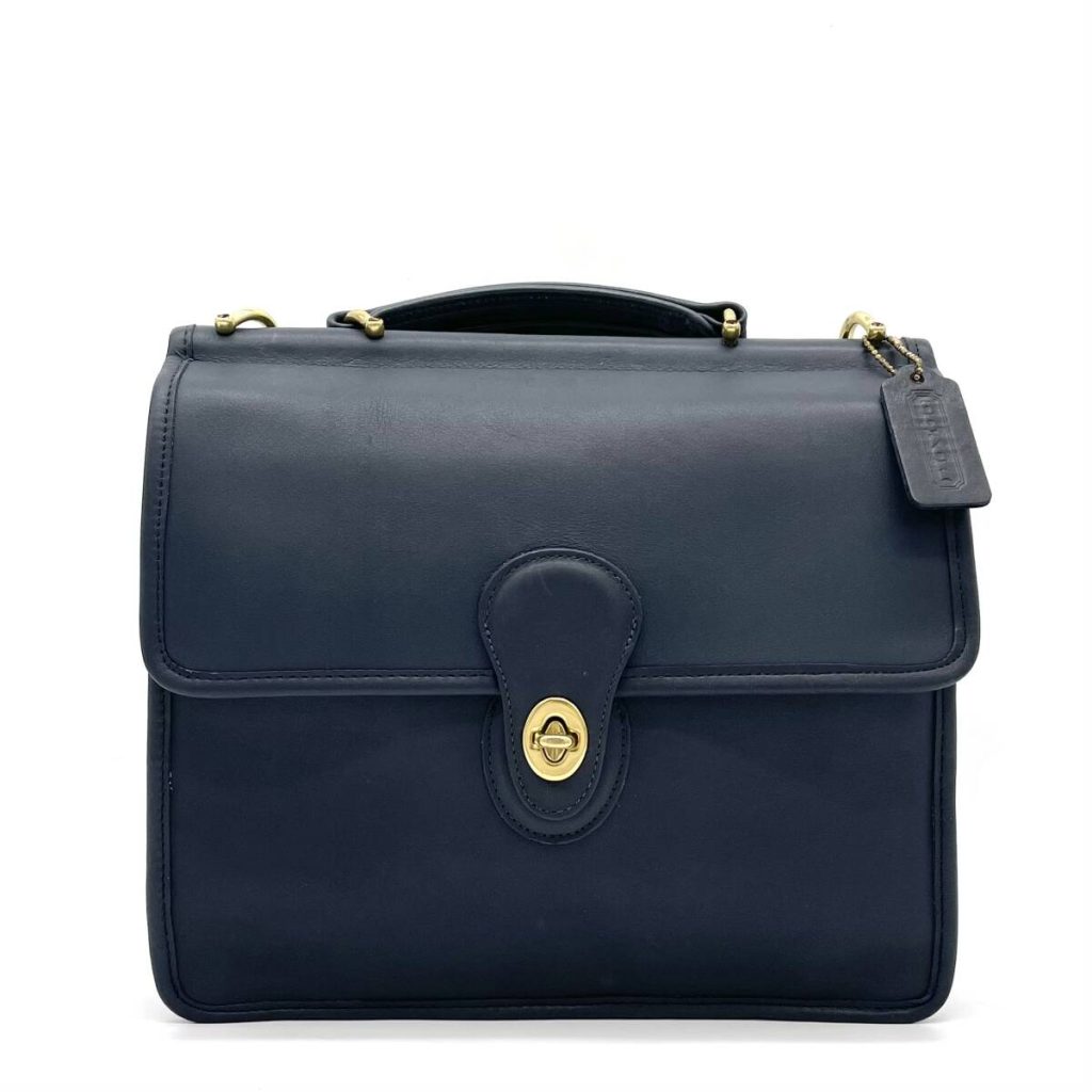 COACH コーチ オールドコーチ ターンロック USA ハンドバッグ ネイビー 9927