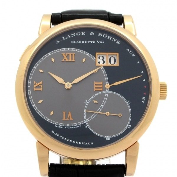 A.LANGE&SOHNE(ランゲ&ゾーネ) 腕時計 グランド ランゲ1 115 031/LS1154AA メンズ 裏スケ/社外ベルト/社外尾錠 黒×グレー