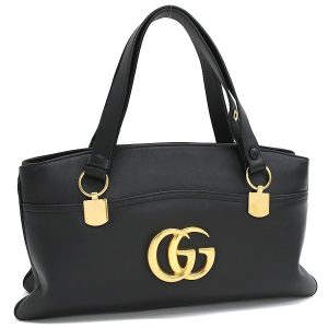 グッチ アリー ハンドバッグ ショルダーバッグ 550130 GGマーモント レザー ブラック ゴールド金具 GUCCI