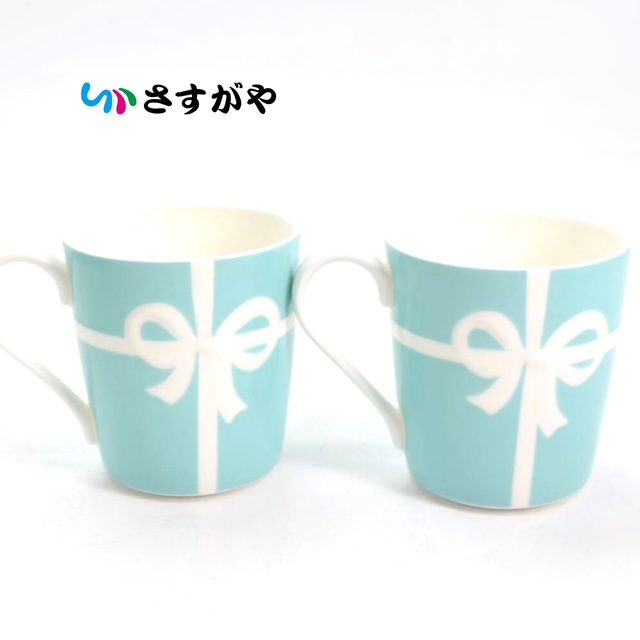TIFFANY ティファニー ブルーリボン ペア カップ