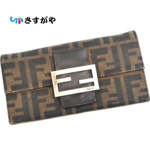 FENDI フェンディ ズッカ 長財布 年代物 ダメージ大