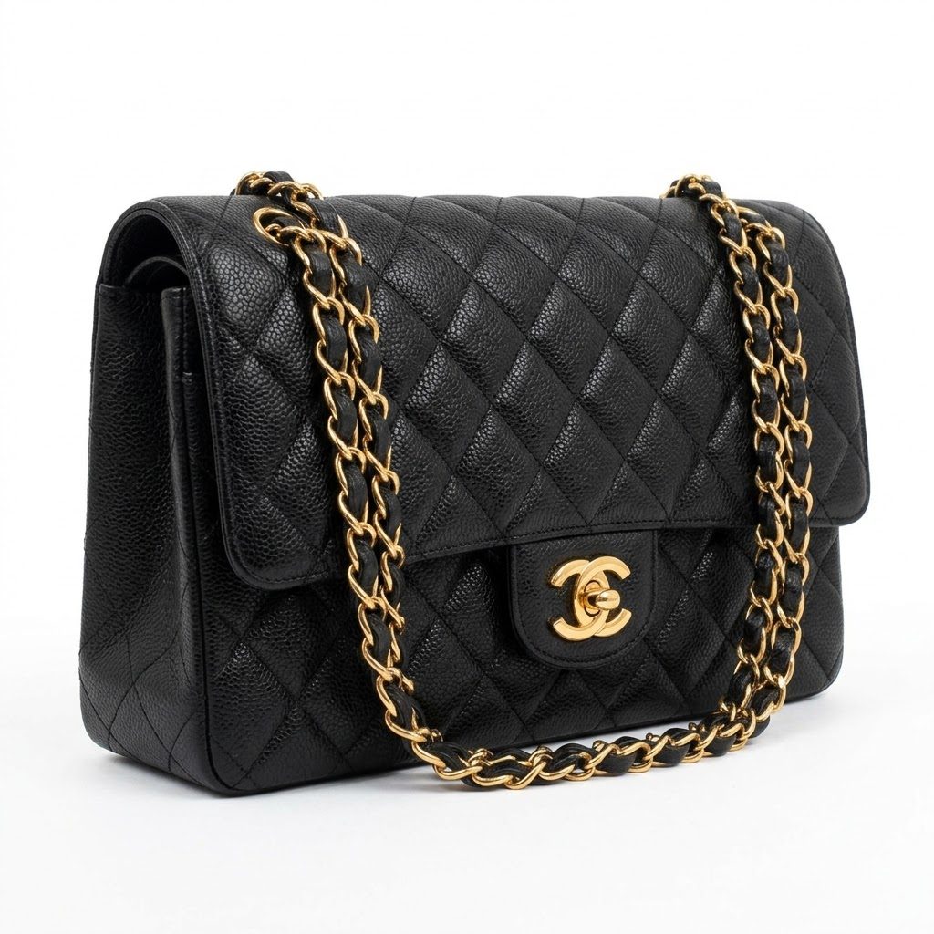 CHANEL/シャネル / キャビアスキン マトラッセ チェーンショルダー