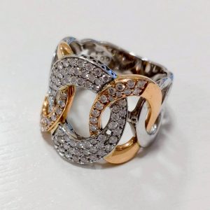 K18 18金 750 メレダイヤ付き リング 指輪 アクセサリー
