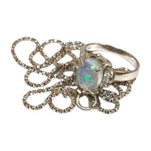 【Pt900 まとめ】プラチナ900・オパール・ネックレス・リング・指輪・貴金属・アクセサリー