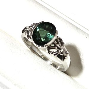 Pt900 プラチナ グリーントルマリン リング 指輪 アクセサリー
