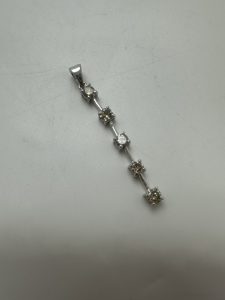 K18WG 5Pダイヤモンド ネックレストップ