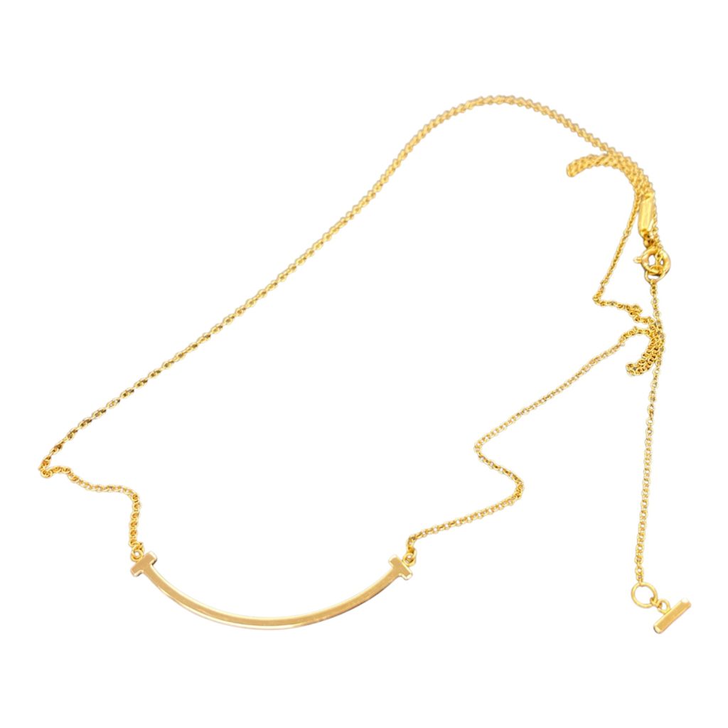 ティファニー TIFFANY&Co. K18 18金 Au750 ネックレス T スマイル