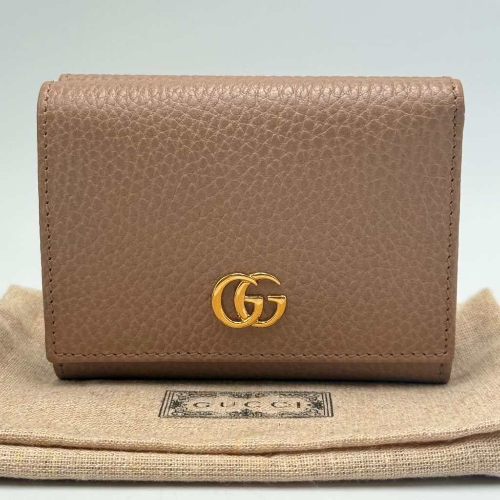 【GUCCI GGマーモント コンパクトウォレット】ミニ財布　三つ折り財布 高価買取 査定無料｜伊勢崎市東町