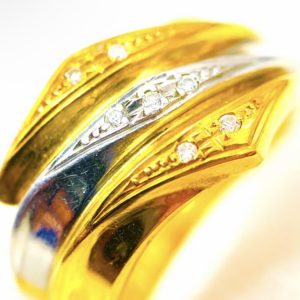 K18 Pt850 金プラチナコンビリング アクセサリー