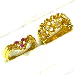 K18 18金 ルビー ダイヤモンド リング 指輪 アクセサリー おまとめ
