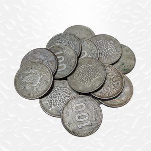 100円銀貨14枚買取、さすがやハレルパルク磐田店