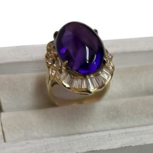 K14  ゴールド アメシスト ダイヤ リング アクセサリー ジュエリー 貴金属の買取