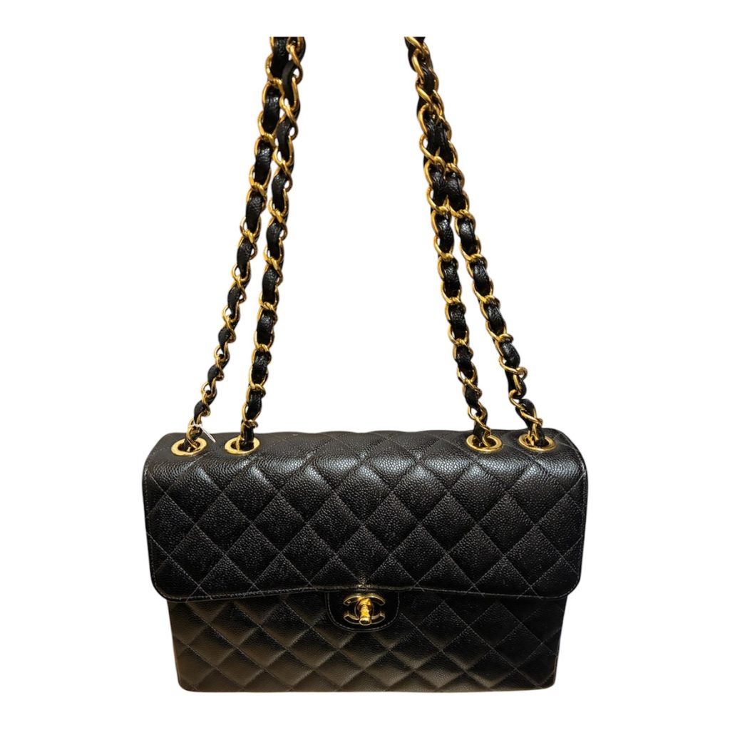 CHANEL シャネル マトラッセ キャビアスキン チェーンバッグ