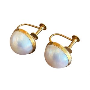 【高価買取!!】K18　パールイヤリング