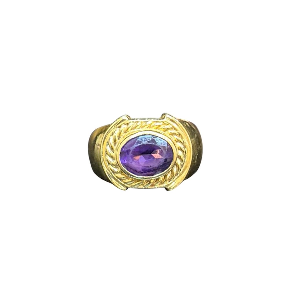 K18 リング 石あり 18金 アクセサリー