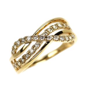 K18 18金 メレダイヤ0.40ct リング