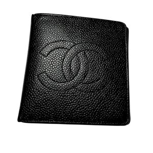 シャネル（CHANEL） ココマーク キャビアスキン 二つ折りコンパクト財布  A13507