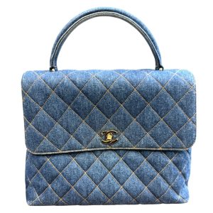 CHANEL シャネル マトラッセ デニム ハンドバッグ