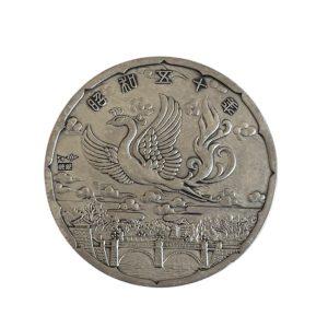 純銀 SV1000 昭和天皇即位50年記念　純銀メダル　山形市