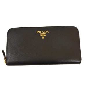 プラダ（PRADA） サフィアーノレザー ラウンドファスナー長財布