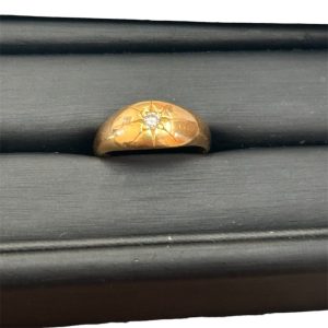 買取り　K18　ダイヤ付きリング