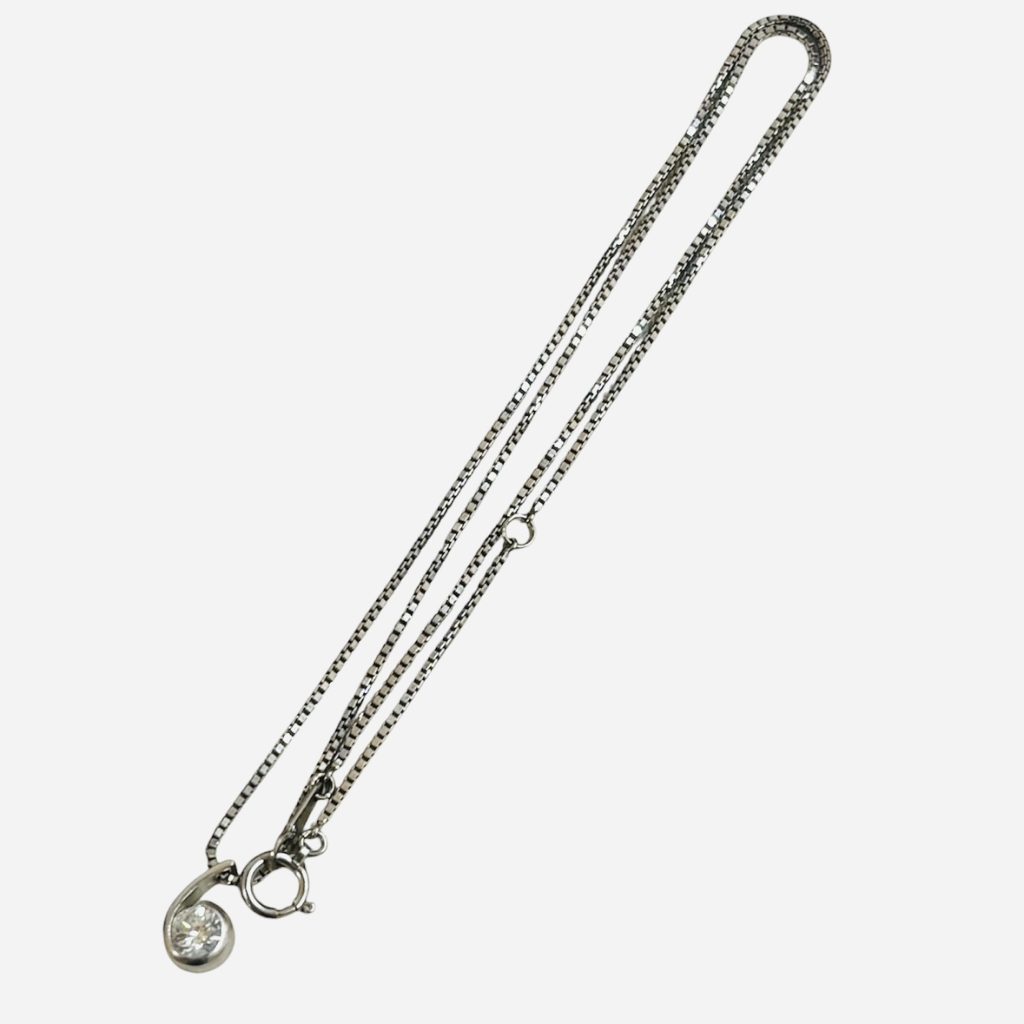 Pt850 プラチナ ダイヤモンド 0.31ct ネックレス ジュエリー 山形市