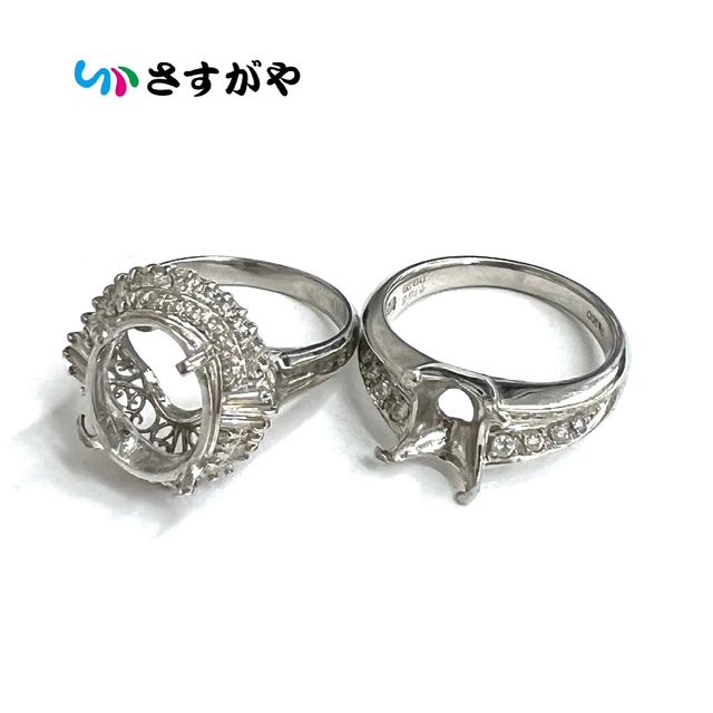 Pt900 プラチナ リング 石取れ 破損 アクセサリー