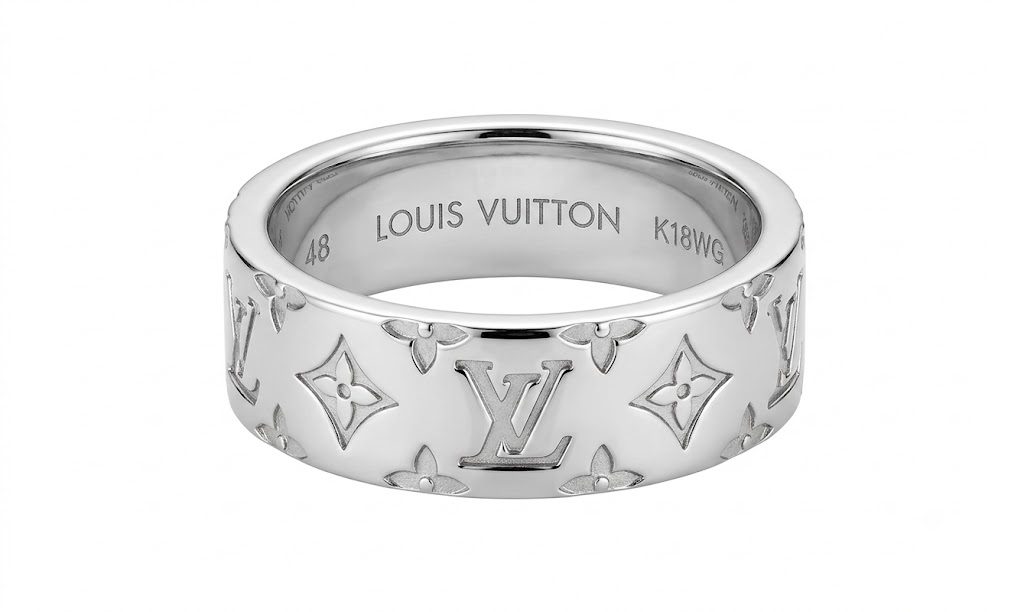 LOUIS VUITTON/ルイヴィトン バーグ モノグラム・アンプラント リング K18WG