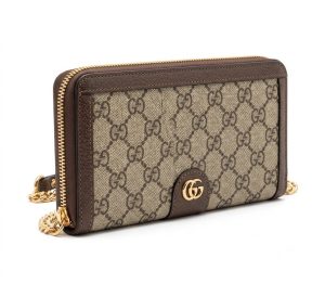 GUCCI/グッチ GGキャンバス ラウンドファスナー長財布