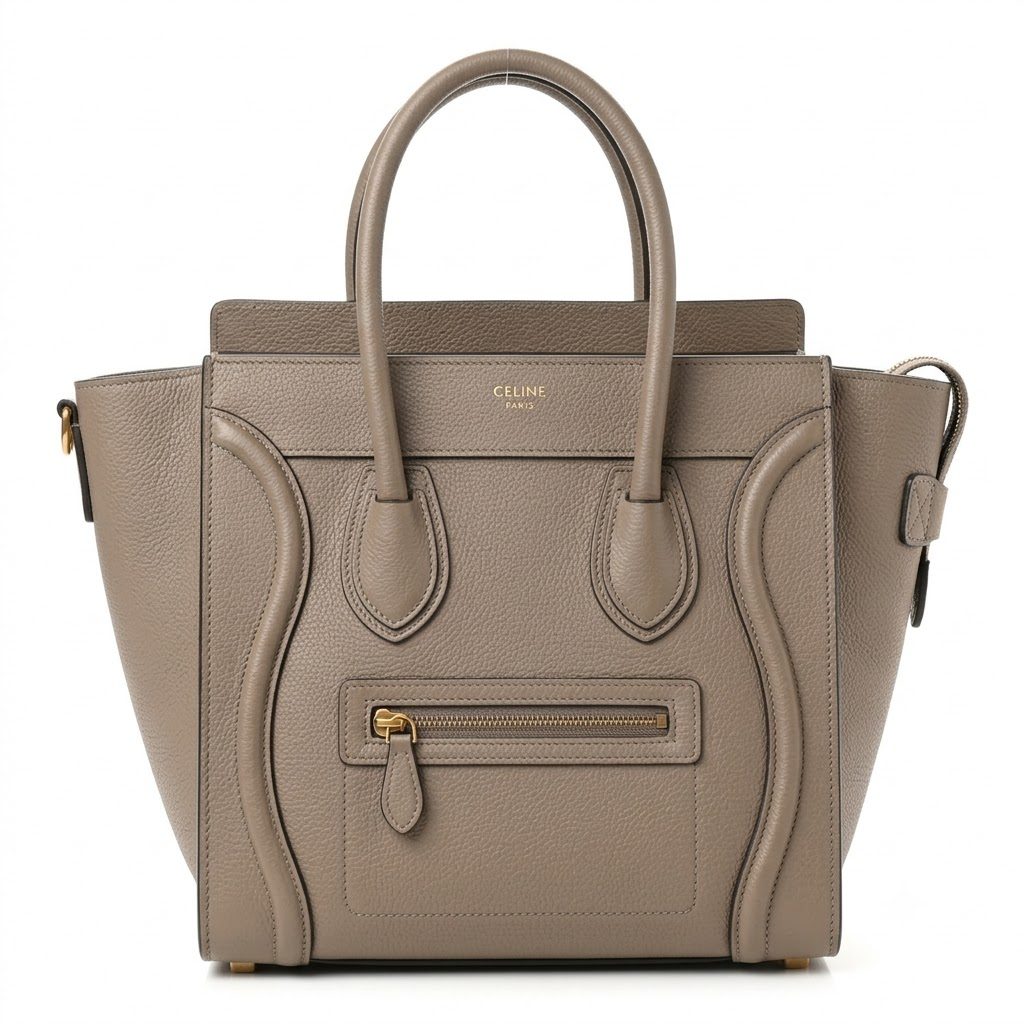 CELINE/セリーヌ ラゲージ マイクロショッパー ドラムドカーフスキン