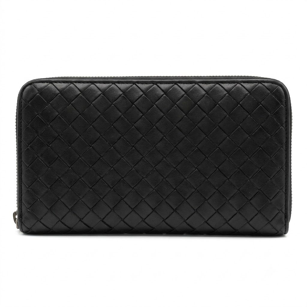 Bottega Veneta/ボッテガ・ヴェネタ マキシイントレチャート ラウンドファスナー長財布