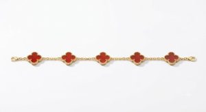 ヴァンクリーフ＆アーペル（Van Cleef & Arpels）ヴィンテージ アルハンブラ ブレスレット 5モチーフ（K18YG/カーネリアン）