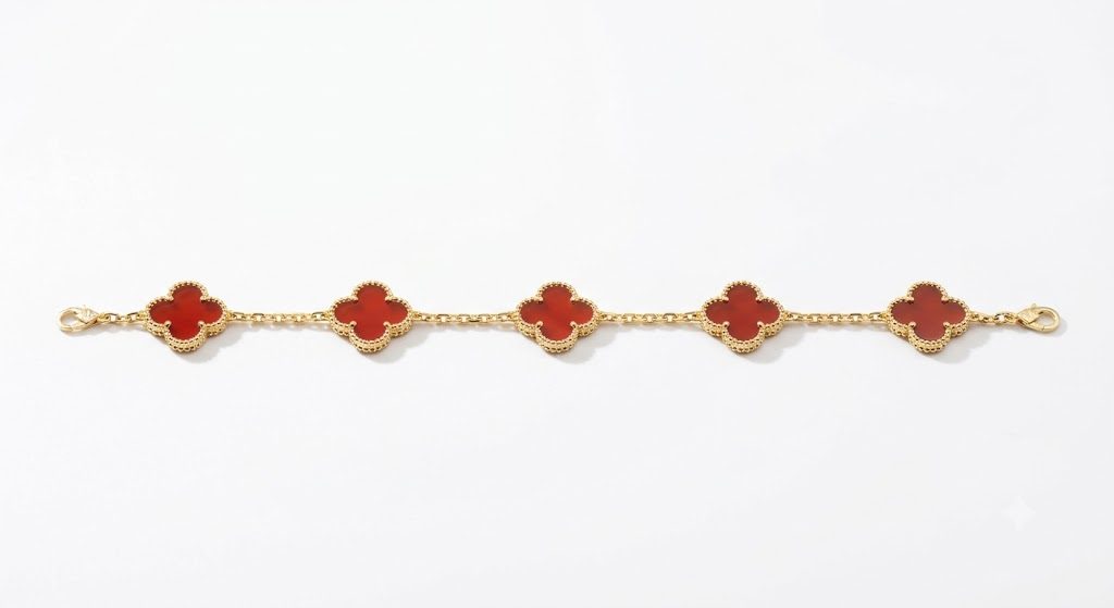 ヴァンクリーフ＆アーペル（Van Cleef & Arpels）ヴィンテージ アルハンブラ ブレスレット 5モチーフ（K18YG/カーネリアン）
