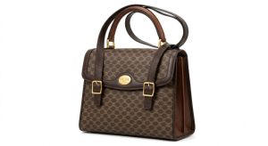 CELINE（セリーヌ） マカダム柄 PVC×レザー 2WAY ハンドバッグ
