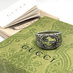 GUCCI グッチ インターロッキングG アラベスクリング Ag925｜前橋市野中町