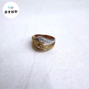 K18 Pt900 コンビ リング