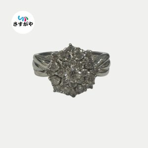 Pt900 ダイヤモンド付き リング