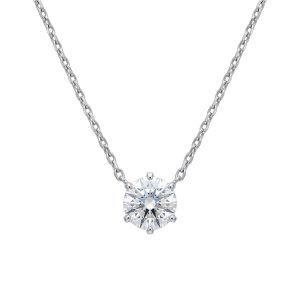 Pt850/プラチナ850 一粒ダイヤモンドネックレス