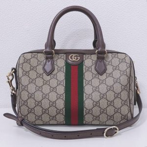 GUCCI グッチ GGパターン ミディアム ボストンバッグ