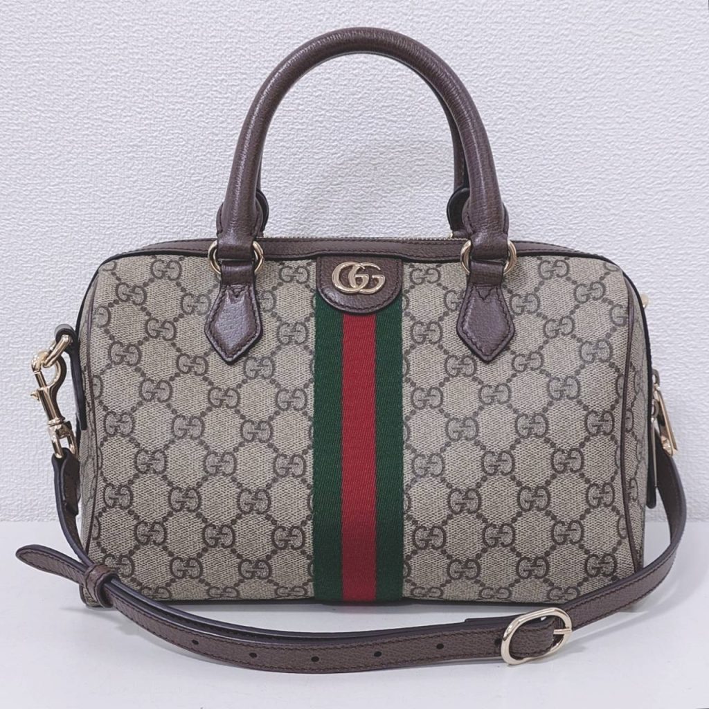 GUCCI グッチ GGパターン ミディアム ボストンバッグ