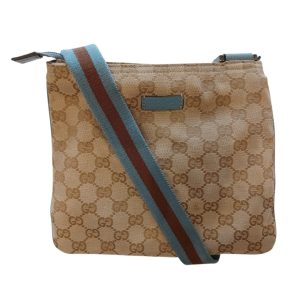 【着用していない】GUCCI グッチ GGキャンバス シェリーライン ショルダーバッグ