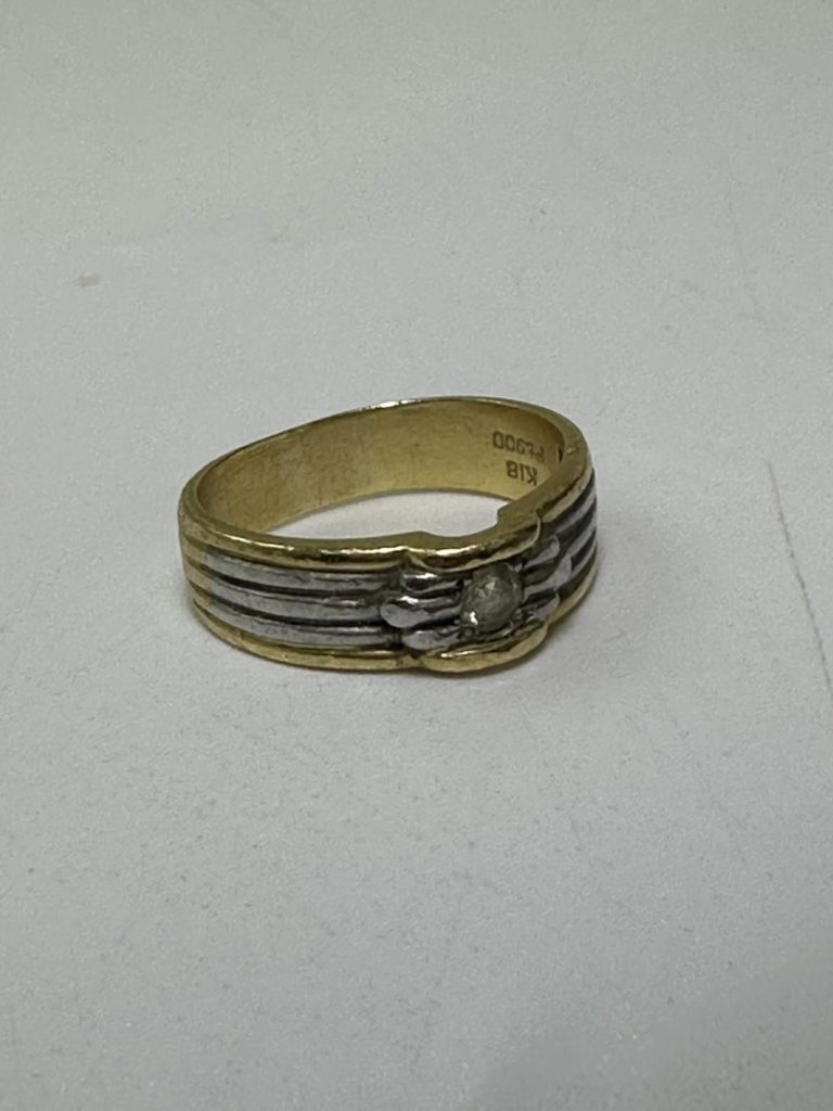 K18 Pt900 コンビ リング
