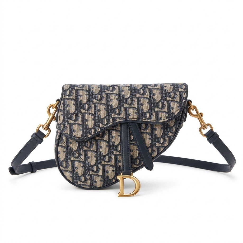 Christian Dior/クリスチャンディオール トロッター柄 ミニサドルバッグ