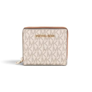 MICHAEL KORS (マイケルコース) JET SET TRAVEL ビルフォールド  ジップアラウンド チャーム ウォレット ミディアム