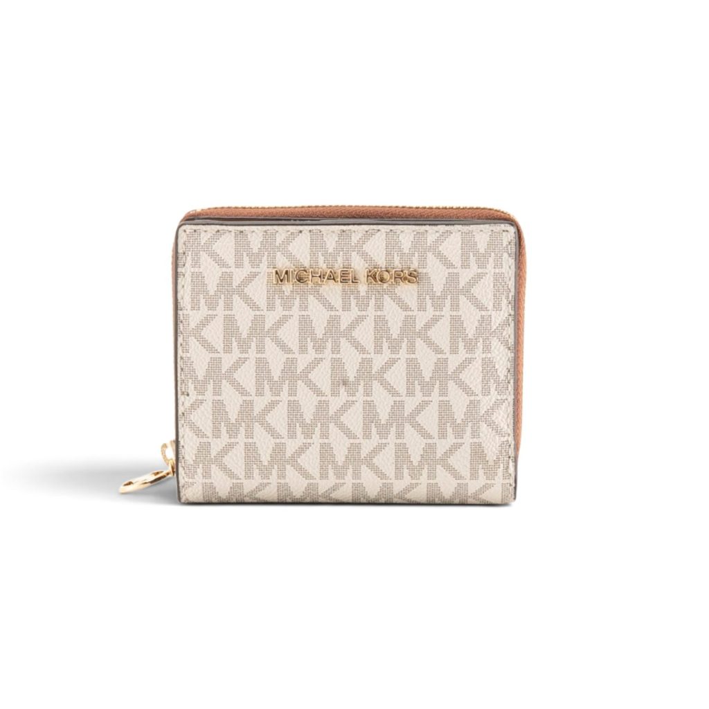 MICHAEL KORS (マイケルコース) JET SET TRAVEL ビルフォールド  ジップアラウンド チャーム ウォレット ミディアム