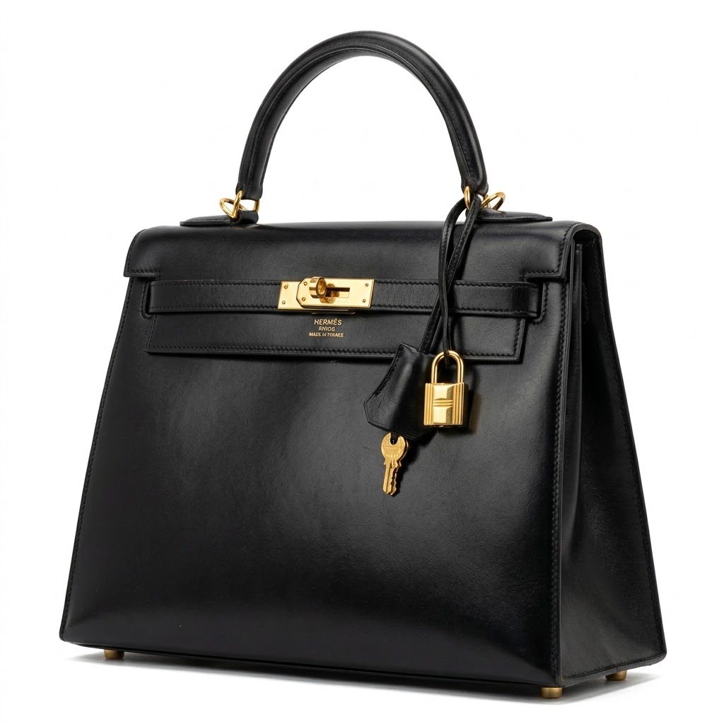 Hermes/エルメス ケリー28 外縫い ボックスカーフ