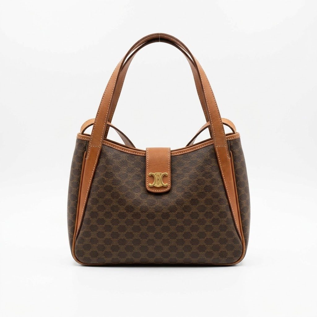 CELINE/セリーヌ マカダム柄 トリオンフ ハンドバッグ