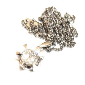 【貴金属】Pt900 ダイヤモンド付 ネックレス アクセサリー ジュエリー