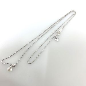 K18WG　ホワイトゴールド　ダイヤネックレス
